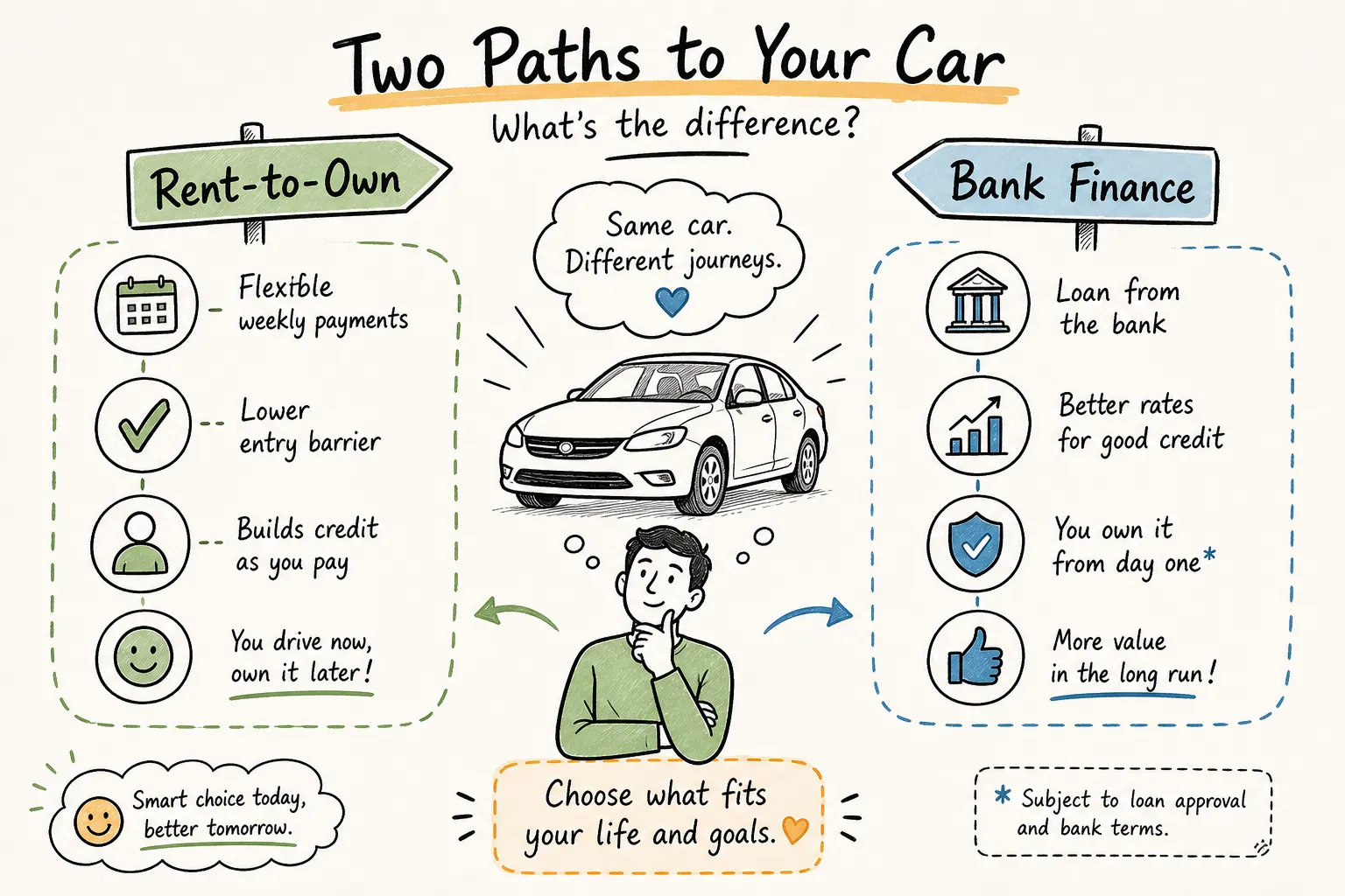 Difference Between Rent-to-Own and Bank Car Finance in South Africa